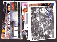 Mixed Sport Lot of (40) Signed Photos/Prints & (35) Signed 2008 Miami Dolphin Cheerleader Prints and Ari Luyendyk (Racer) (JSA Auction Letter)