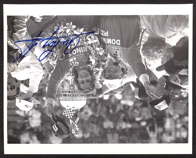 Mixed Sport Lot of (40) Signed Photos/Prints & (35) Signed 2008 Miami Dolphin Cheerleader Prints and Ari Luyendyk (Racer) (JSA Auction Letter)