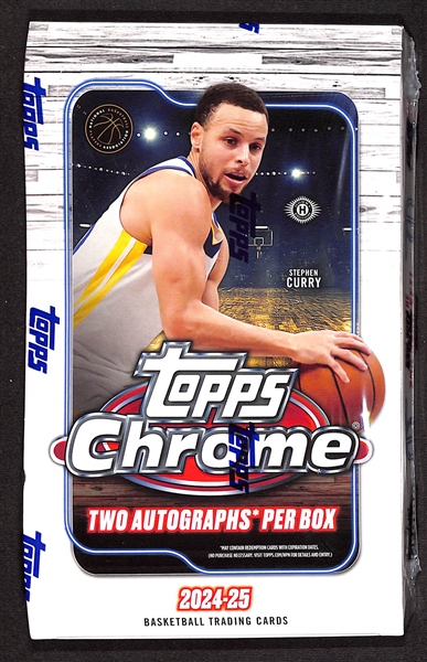 Factory Sealed 2024-25 Topps Chrome Basketball Hobby Box