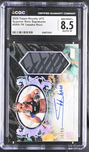 Lot of (4) CGC-Graded Autographed & Serial-Numbered UFC Cards with Valentina Shevchenko CGC 8.5 #/49