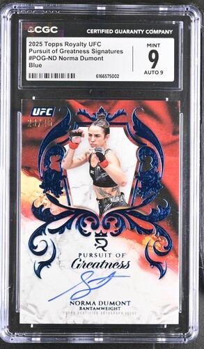 Lot of (4) CGC-Graded Autographed & Serial-Numbered UFC Cards with Valentina Shevchenko CGC 8.5 #/49