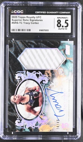 Lot of (4) CGC-Graded Autographed & Serial-Numbered UFC Cards with Valentina Shevchenko CGC 8.5 #/49