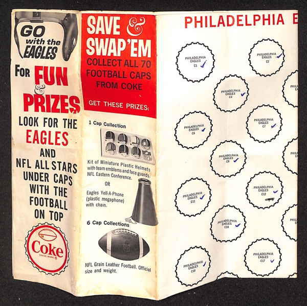 Lot of (61) 1965 NFL Coke Bottle Caps with Fran Tarkenton and Johnny Unitas 